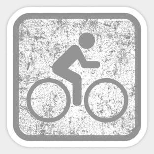 Cycling Sign - Distressed Sticker